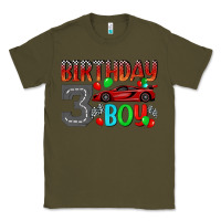 Army Green birthday boy 3 Classic Tee - BundleAndBundleShop