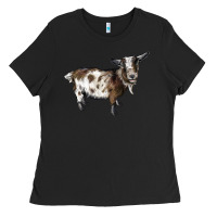 Black Nigerian Dwarf Goat Ladies Tee - LillyAllenDesigns