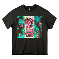 Asphalt pink floral nurse with flowers Heavy Core Tee - AdoDesignShop