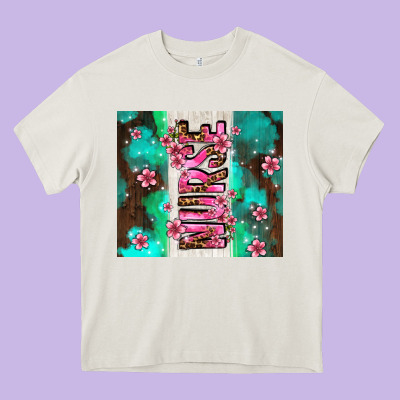 Pink Floral Nurse With Flowers Heavy Core Tee Designed By Adodesignshop