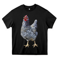 Black Dominique Chicken Heavy Core Tee - LillyAllenDesigns