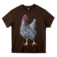 Chocolate Brown Dominique Chicken Heavy Core Tee - LillyAllenDesigns