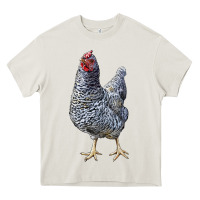 Cream Dominique Chicken Heavy Core Tee - LillyAllenDesigns