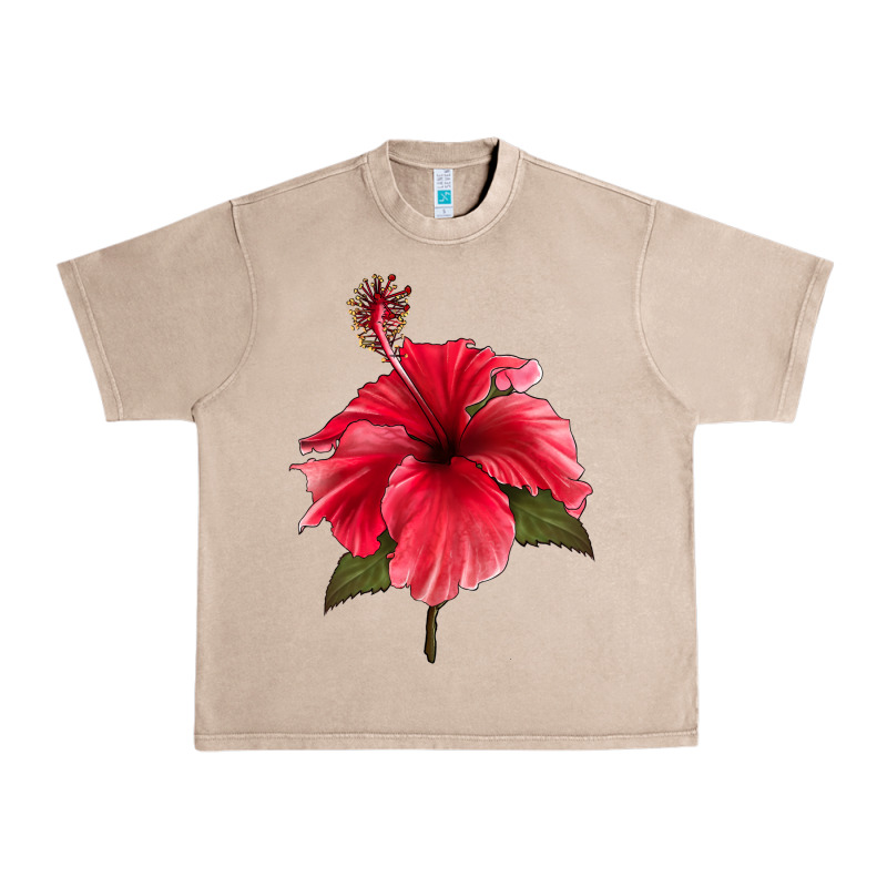 Puerto Rican Hibiscus Flower Urban Heavy Tee by LillyAllenDesigns | Teevron