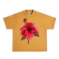 Peanut Butter Puerto Rican Hibiscus Flower Urban Heavy Tee - LillyAllenDesigns