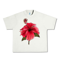 Pistachio Puerto Rican Hibiscus Flower Urban Heavy Tee - LillyAllenDesigns