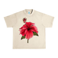 Sandshell Puerto Rican Hibiscus Flower Urban Heavy Tee - LillyAllenDesigns
