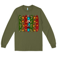 Army Green christmas brushstrokes Long Sleeve Tee - RanaPortraitStore