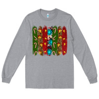 Heather Grey christmas brushstrokes Long Sleeve Tee - RanaPortraitStore