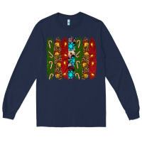 Navy christmas brushstrokes Long Sleeve Tee - RanaPortraitStore