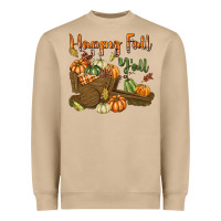 Mushroom Happy Fall Y'all Heavyweight Sweatshirt - texasbilliewilder
