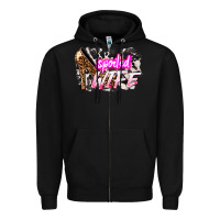 Black Spoiled wife Mother's Day Zipper Hoodie - HowdyJamesFarm