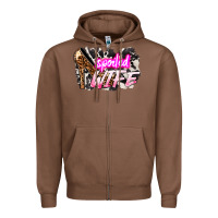 Chestnut Spoiled wife Mother's Day Zipper Hoodie - HowdyJamesFarm