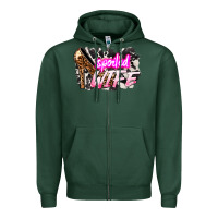 Sports Green Spoiled wife Mother's Day Zipper Hoodie - HowdyJamesFarm
