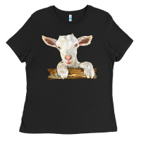 Black baby cashmere goat Ladies Tee - LillyAllenDesigns