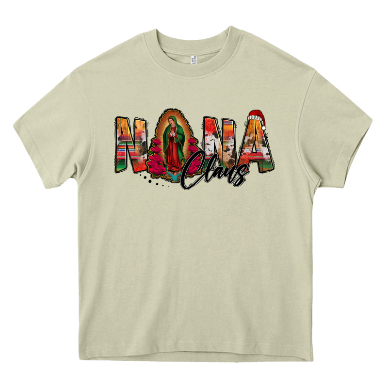 Nana Claus Lady Of Guadalupe Heavy Core Tee by Jasminsmagicworld | Teevron