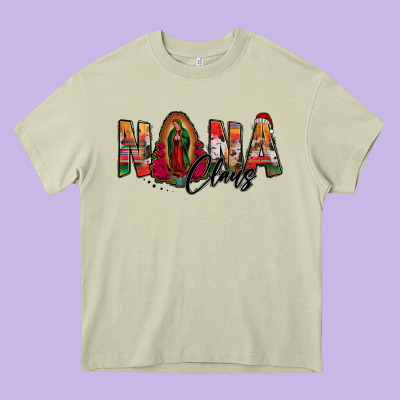Nana Claus Lady Of Guadalupe Heavy Core Tee Designed By Jasminsmagicworld