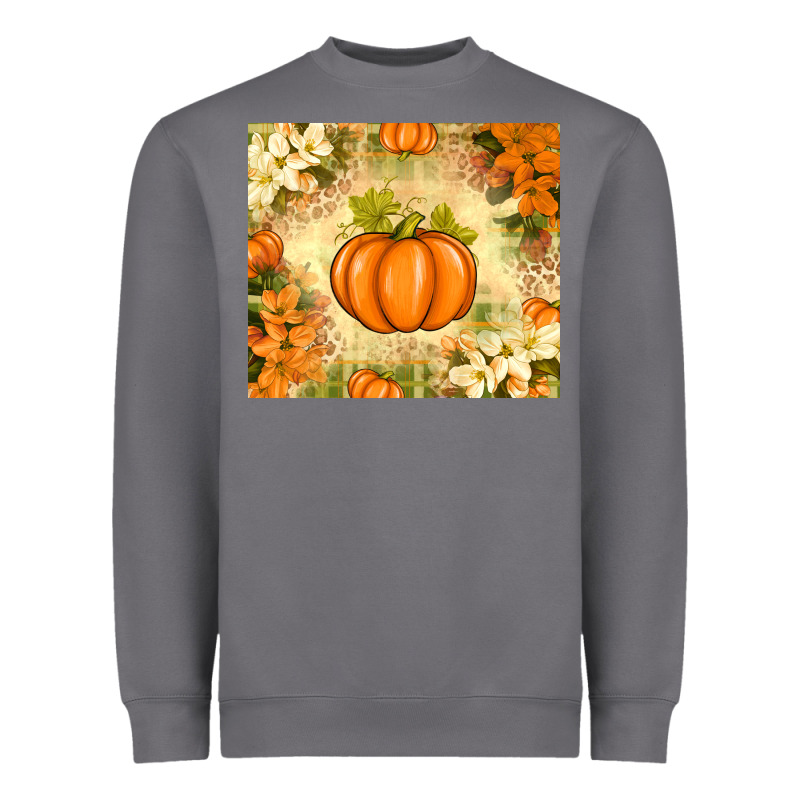 Fall Pumpkins With Flowers Heavyweight Sweatshirt by texasbilliewilder | Teevron