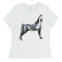 White Tennessee Walking Horse Ladies Tee - LillyAllenDesigns
