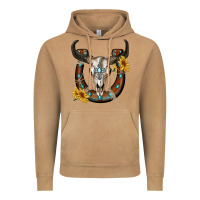 Vintage Camel bull skull with horseshoe Vintage Hoodie - RanaPortraitStore