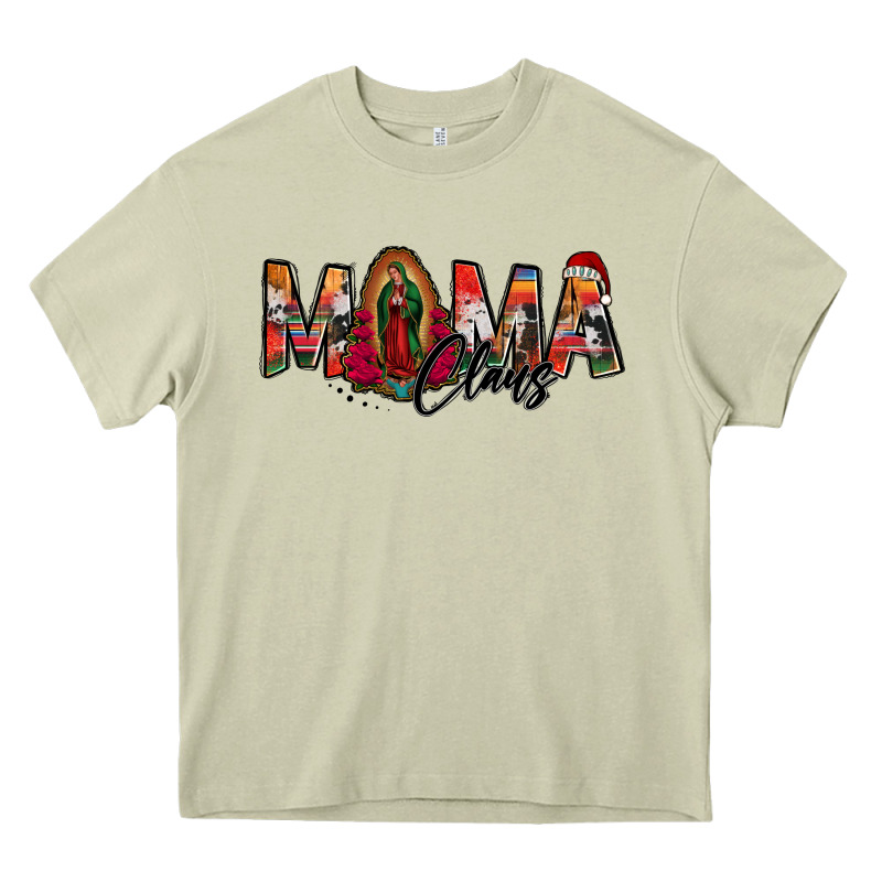 Mama Claus Lady Of Guadalupe Heavy Core Tee by Jasminsmagicworld | Teevron