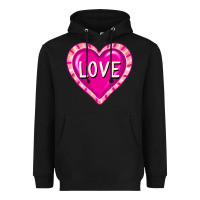 Black valentine's day hearts Heavyweight Hoodie - FaDigitalArtStudio