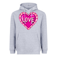 Heather Grey valentine's day hearts Heavyweight Hoodie - FaDigitalArtStudio