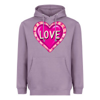 Lavender valentine's day hearts Heavyweight Hoodie - FaDigitalArtStudio