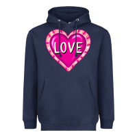 Navy valentine's day hearts Heavyweight Hoodie - FaDigitalArtStudio