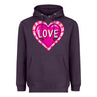 Plum valentine's day hearts Heavyweight Hoodie - FaDigitalArtStudio