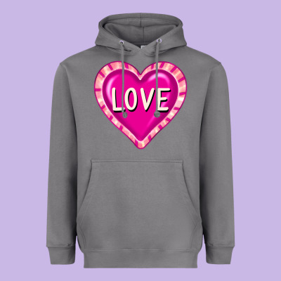 Valentine's Day Hearts Heavyweight Hoodie Designed By Fadigitalartstudio
