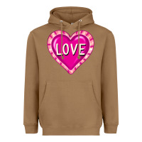 Toasted Coconut valentine's day hearts Heavyweight Hoodie - FaDigitalArtStudio