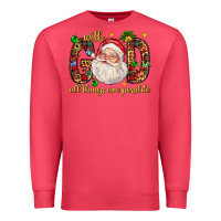 Cardinal with god all things are possible with santa claus bbs Premium Sweatshirt - BundleAndBundleShop