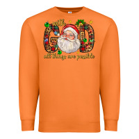 Carrot with god all things are possible with santa claus bbs Premium Sweatshirt - BundleAndBundleShop