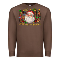 Chestnut with god all things are possible with santa claus bbs Premium Sweatshirt - BundleAndBundleShop