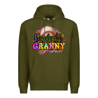 Army Green baseball granny Premium Hoodie - OliviaCreatesArt