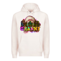 Pale Pink baseball granny Premium Hoodie - OliviaCreatesArt