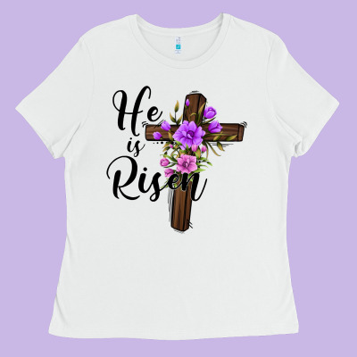 He Is Risen Matthew 28 6 Ladies Tee Designed By Jasminsmagicworld