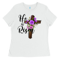 White he is risen matthew 28 6 Ladies Tee - Jasminsmagicworld
