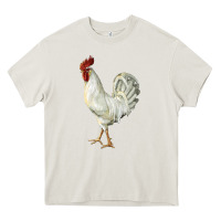 Cream Leghorn Rooster Heavy Core Tee - LillyAllenDesigns
