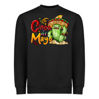 Black Cinco de mayo with cactus Heavyweight Sweatshirt - NancyCooperArtShop