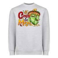Heather Grey Cinco de mayo with cactus Heavyweight Sweatshirt - NancyCooperArtShop