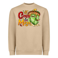 Mushroom Cinco de mayo with cactus Heavyweight Sweatshirt - NancyCooperArtShop