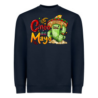 Navy Cinco de mayo with cactus Heavyweight Sweatshirt - NancyCooperArtShop