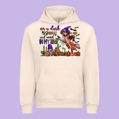 On A Dark Highway Cool Wind In My Hair Urban Hoodie Designed By Sublimationcraftshop