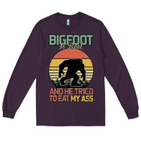 Plum Bigfoot is real and he tried to eat my ass Long Sleeve Tee - Bettercallsaul