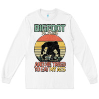 White Bigfoot is real and he tried to eat my ass Long Sleeve Tee - Bettercallsaul