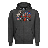 Charcoal Heather Oh my stars horse 4th of july Zipper Hoodie - CowGirlArtShop