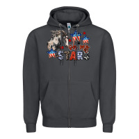 Smoke Oh my stars horse 4th of july Zipper Hoodie - CowGirlArtShop