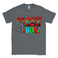 Charcoal Heather birthday boy 4 Classic Tee - BundleAndBundleShop